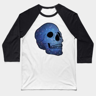 Galaxy Skull - Blue Baseball T-Shirt